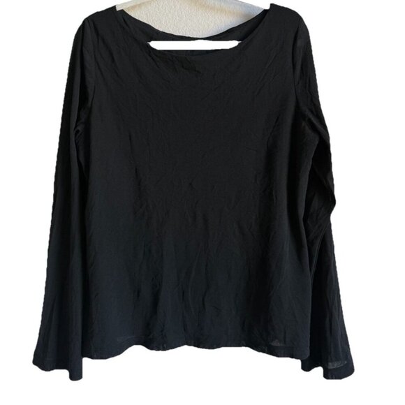 Spanx Women's XL Black Bod A Bing Top Shapewear Boat Neck Long Sleeve Stretch - Picture 1 of 12